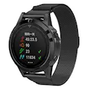 Armbånd Milanese Garmin Fenix 5/Fenix 5 Plus Sort