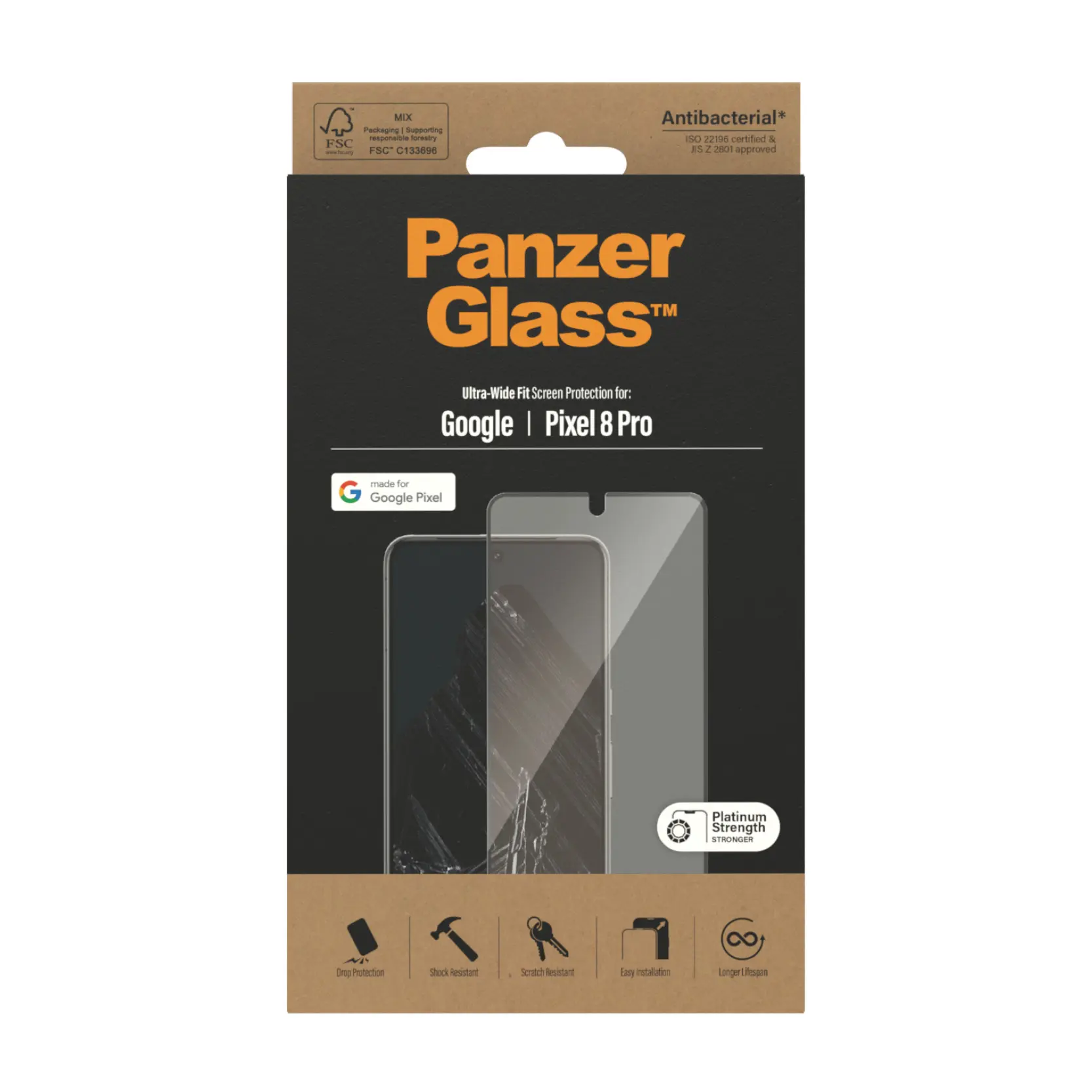 Google Pixel 8 Pro Screen Protector (with EasyAligner) Ultra Wide Fit