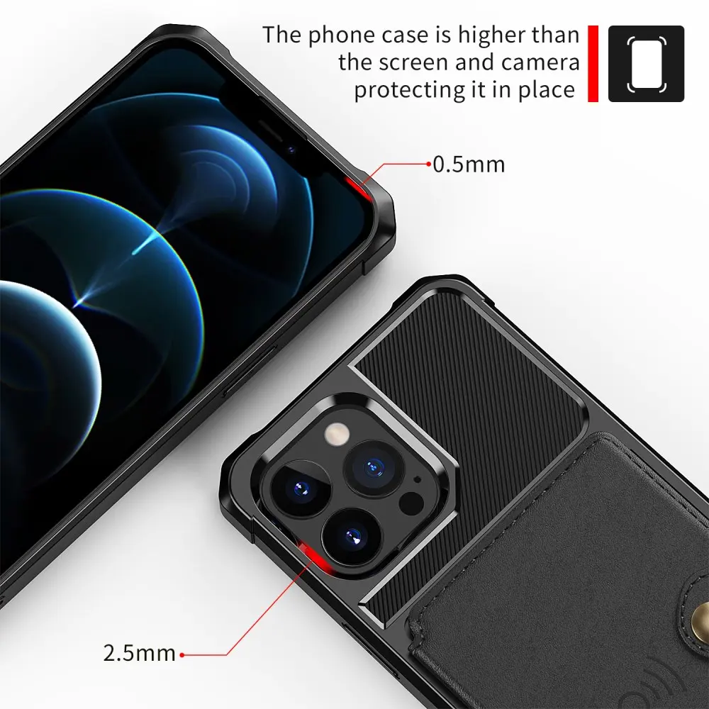 Tough Multi-slot Case iPhone 13 Pro Svart