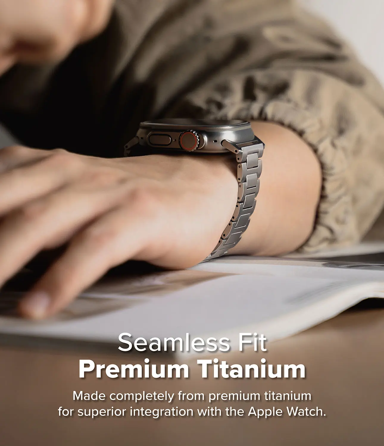 Titanium One Armband Apple Watch Series 12 47mm Natural Titanium