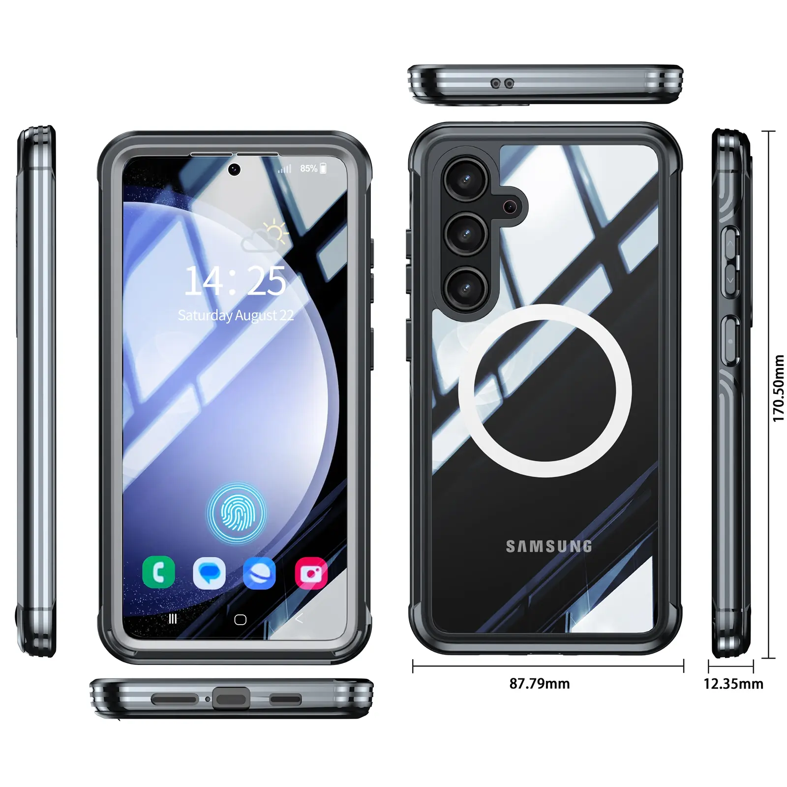 Premium Full Protection Case Samsung Galaxy S24 Svart