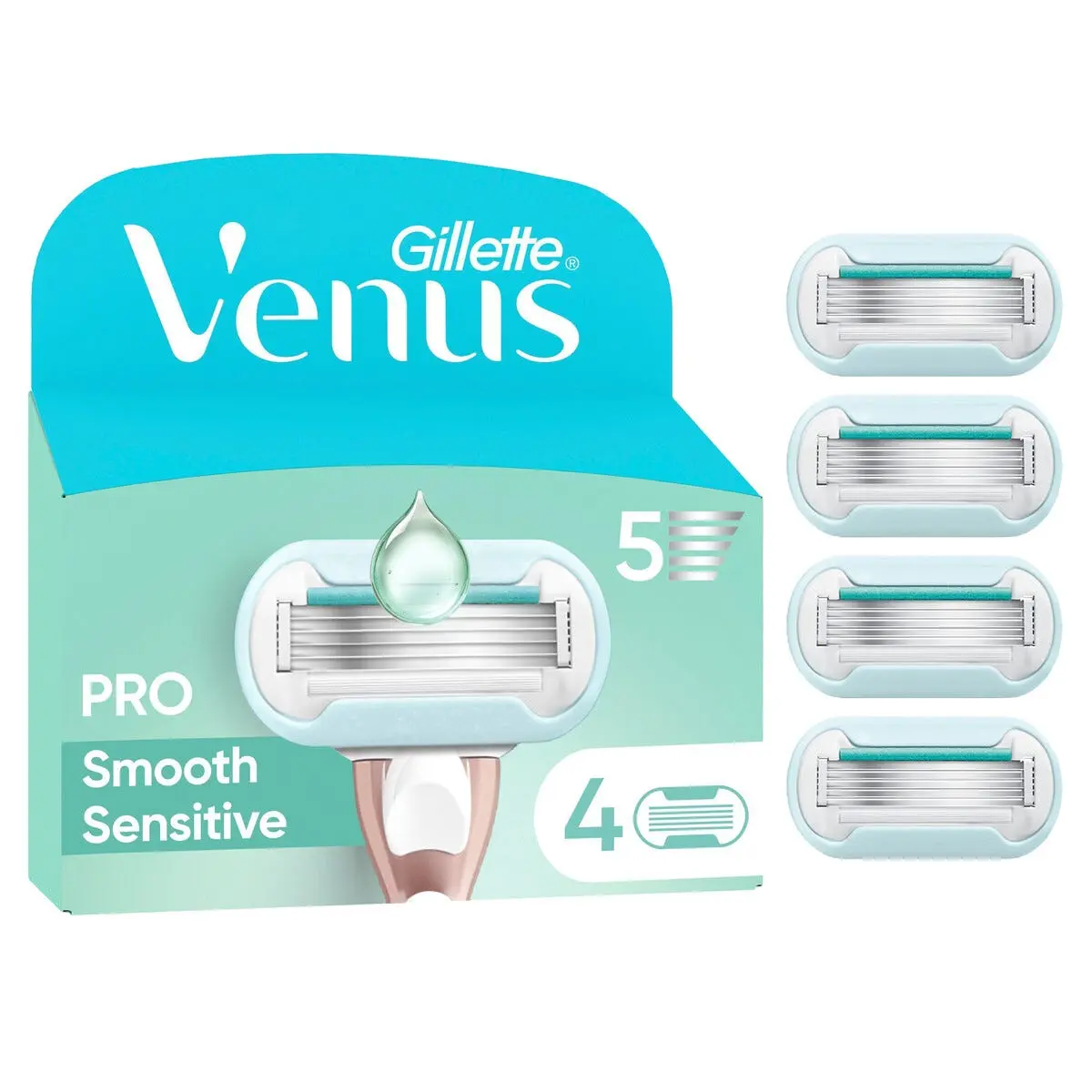 Venus Pro Smooth Sensitive Barberblader 4-pakning