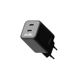 P2 Vægoplader 45W 2 x USB-C Sort
