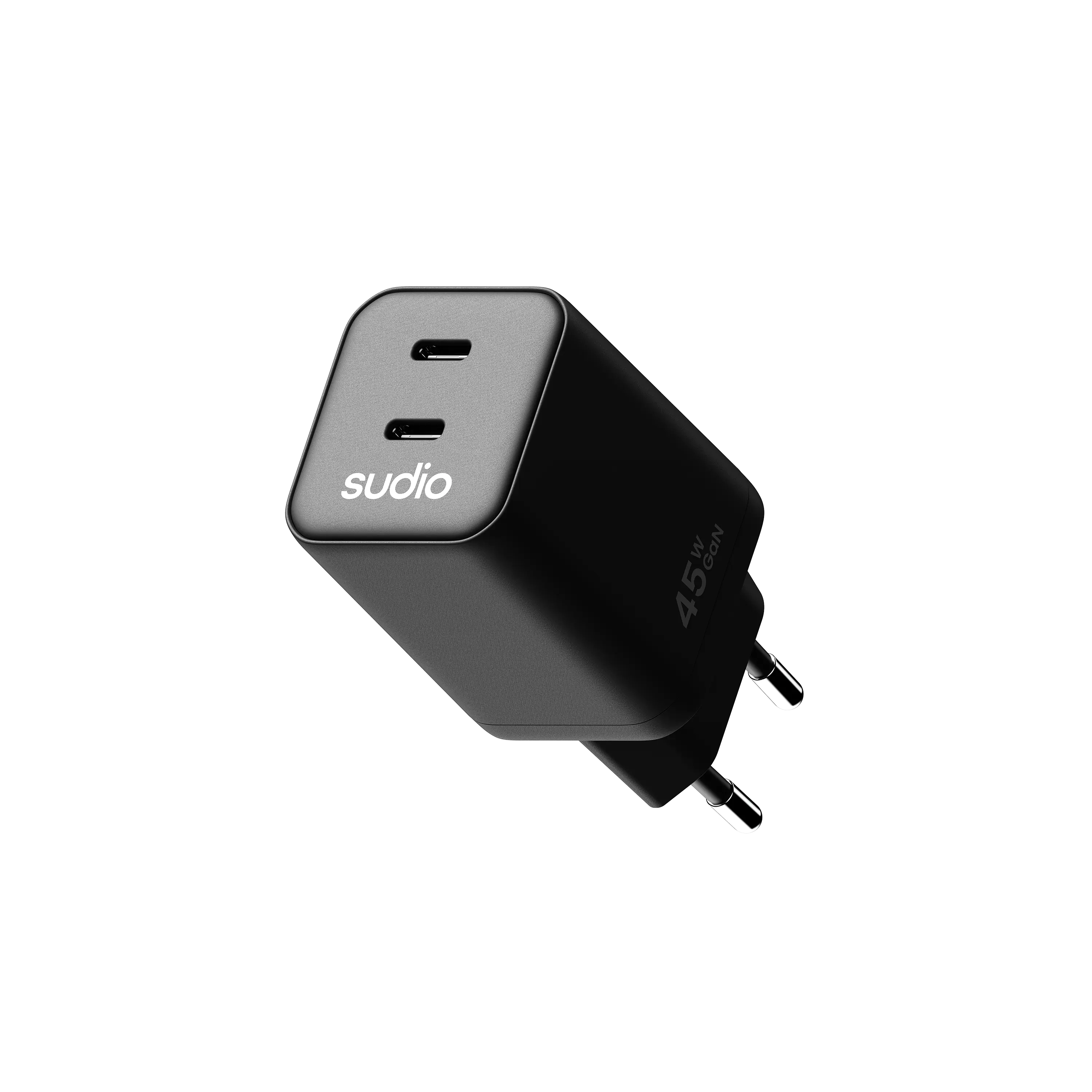 P2 Vægoplader 45W 2 x USB-C Sort