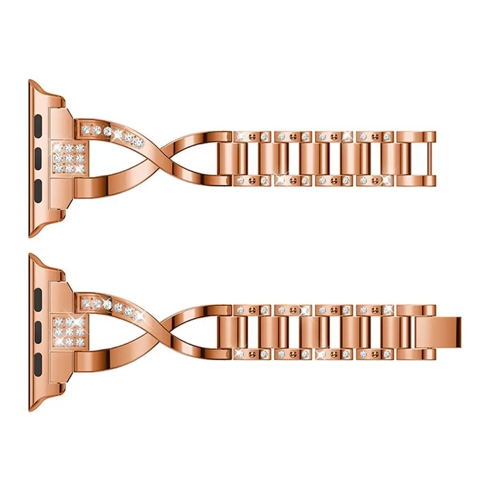 Crystal Bracelet Apple Watch Series 12 47mm Roséguld