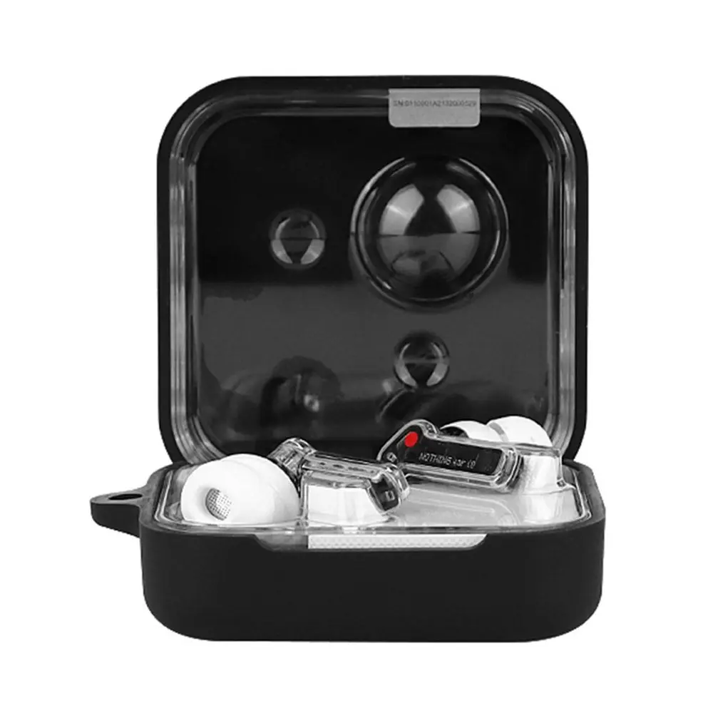 Silikonecover med karabinhage   Sort