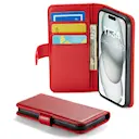 Ægte Læderetui iPhone 14 Rød