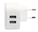 Vægoplader 2 x USB-A Hvid