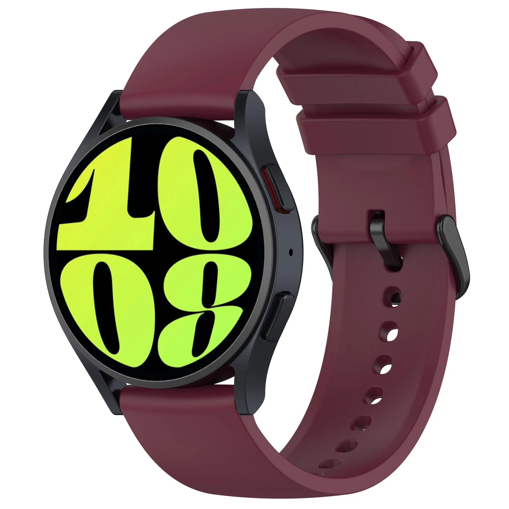 Silikonarmband Universal 22mm vinröd