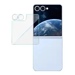 Samsung Galaxy Z Flip 7 Skjermbeskytter for ytterskjerm og linsebeskytter i herdet glass Gjennomsiktig