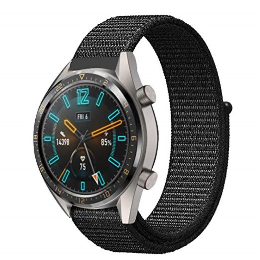 Nailonranneke Huawei Watch GT 2 Pro/Watch GT 2 46mm/Watch GT 2e/Watch GT Musta