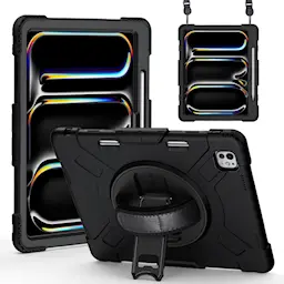 Støtsikker Hybriddeksel med skulderreim Apple iPad Pro 13 8th Gen (2025) Svart