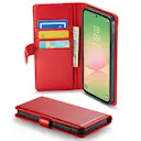 Samsung Galaxy A56 Pungetui i ægte læder, Rød