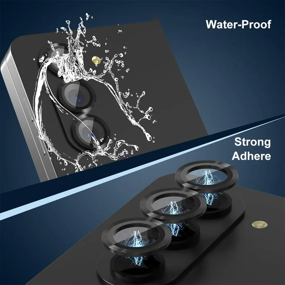 Linsskydd Aluminium + Härdat Glas Samsung Galaxy Z Fold 7 Svart