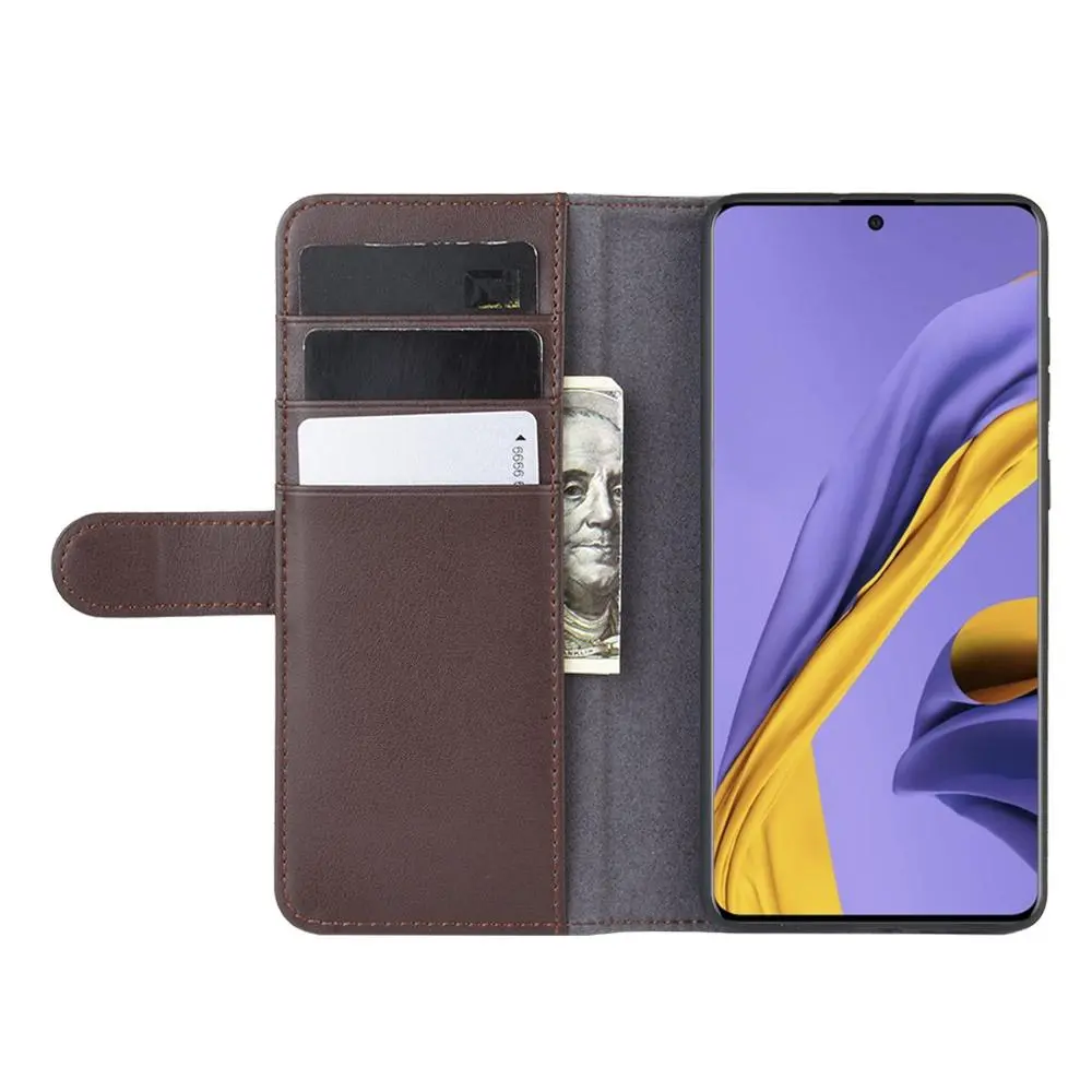 Äkta Läderfodral Samsung Galaxy A51 Brun