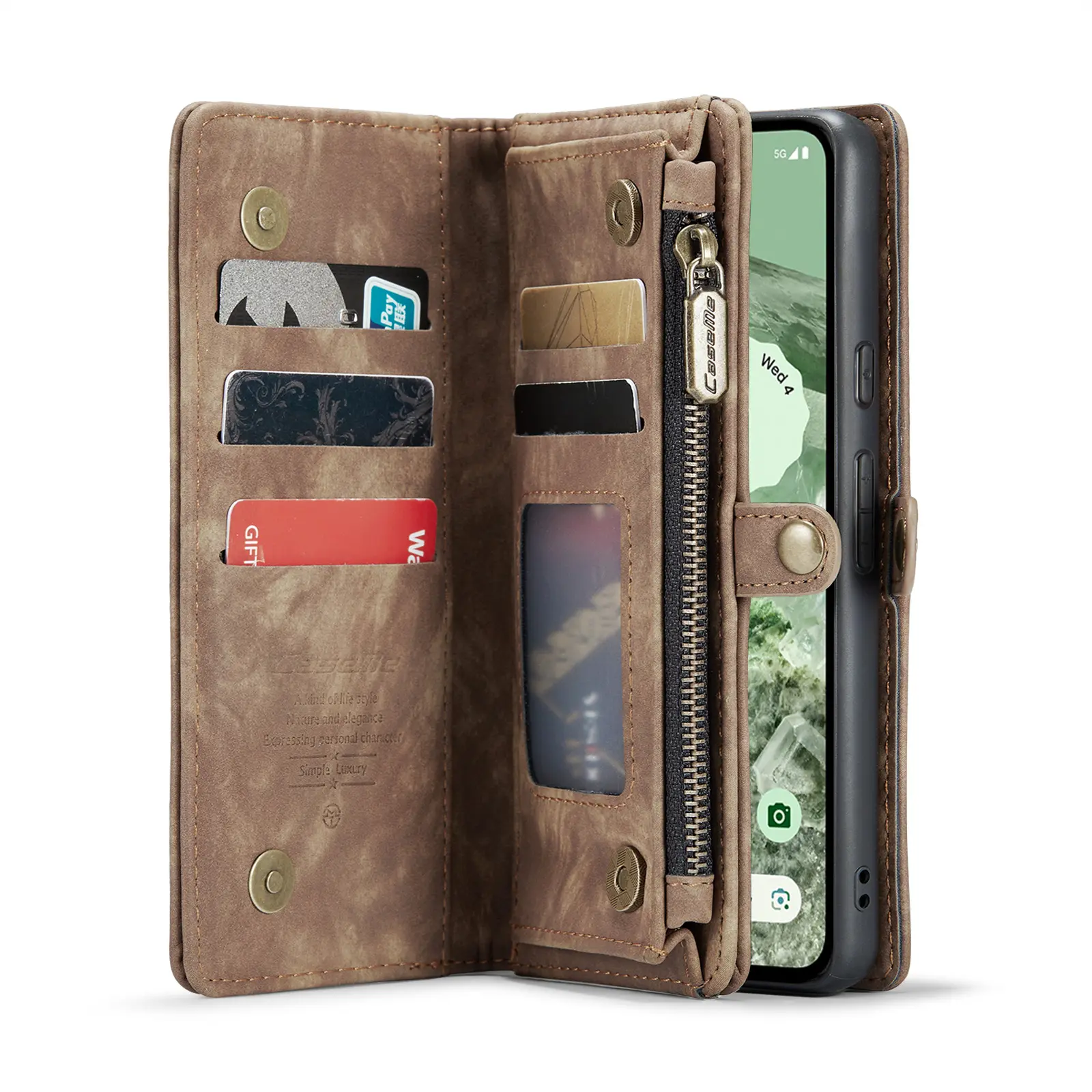 Multi-slot Plånboksfodral Google Pixel 8a Brun