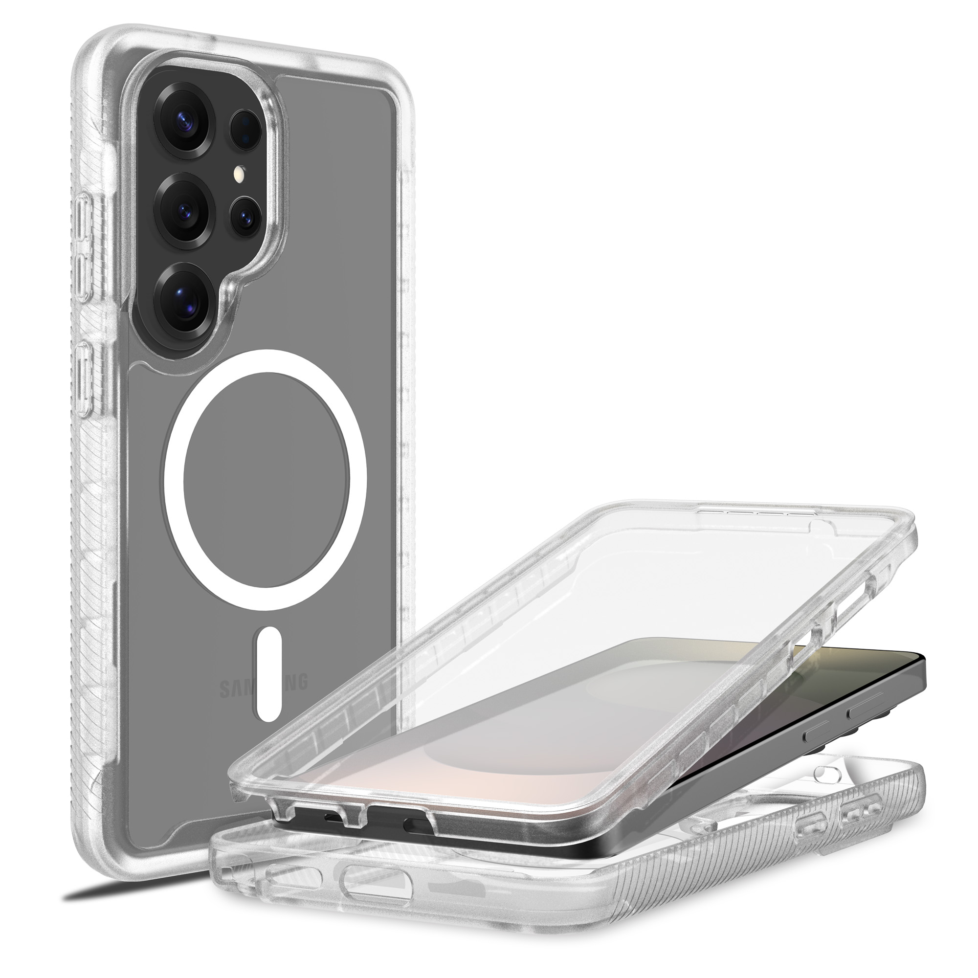 Mobique Samsung Galaxy S26 Ultra Deksel Magnetisk Full Protection, Gjennomsiktig