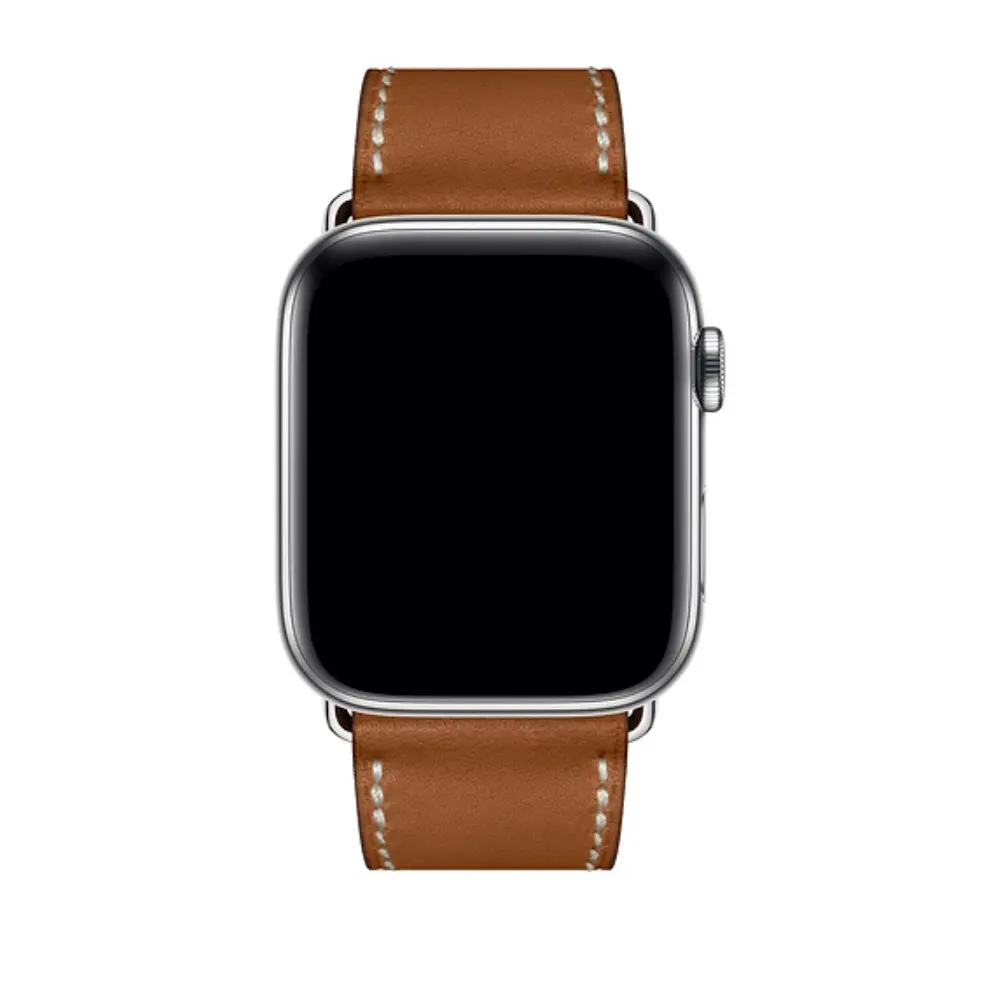 Läderarmband Apple Watch Series 10 42mm Cognac