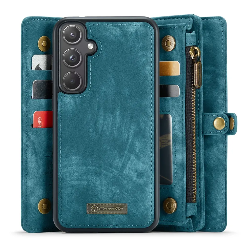 Multi-slot Plånboksfodral Samsung Galaxy A55 Blå