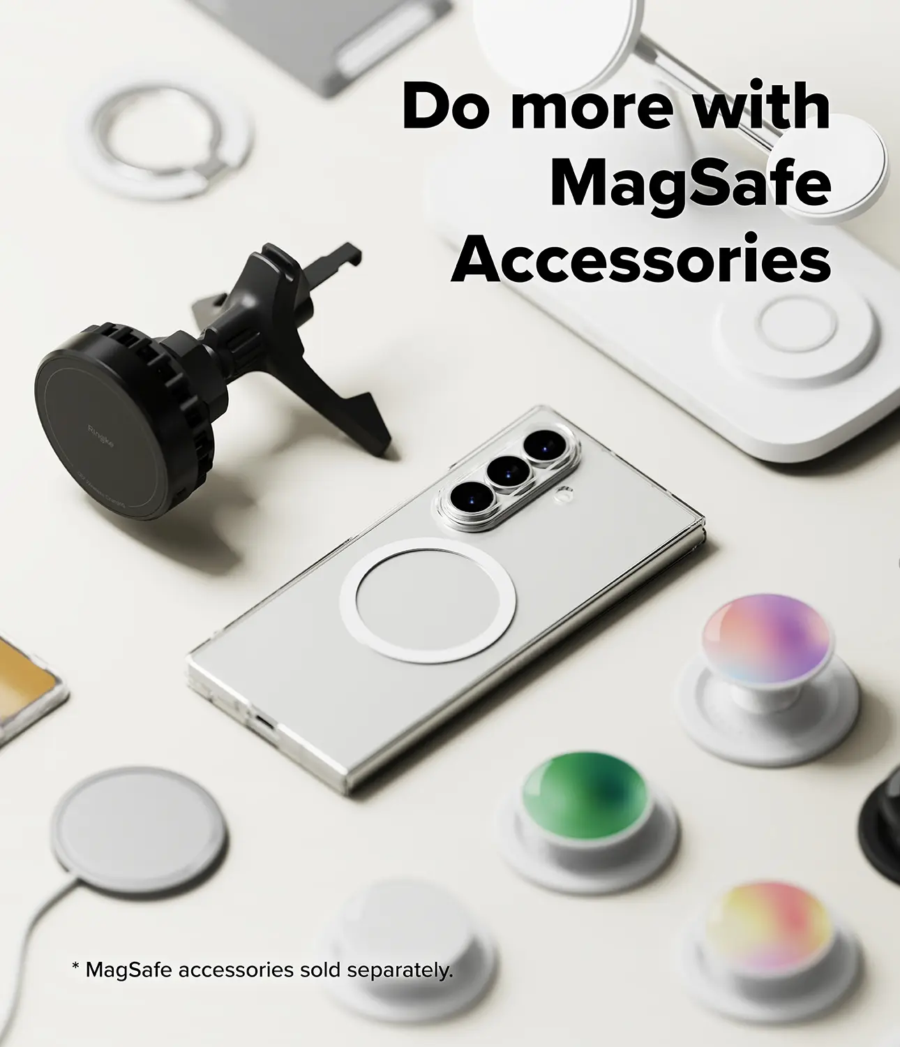 Slim Magnetic Case Samsung Galaxy Z Fold 7 Clear
