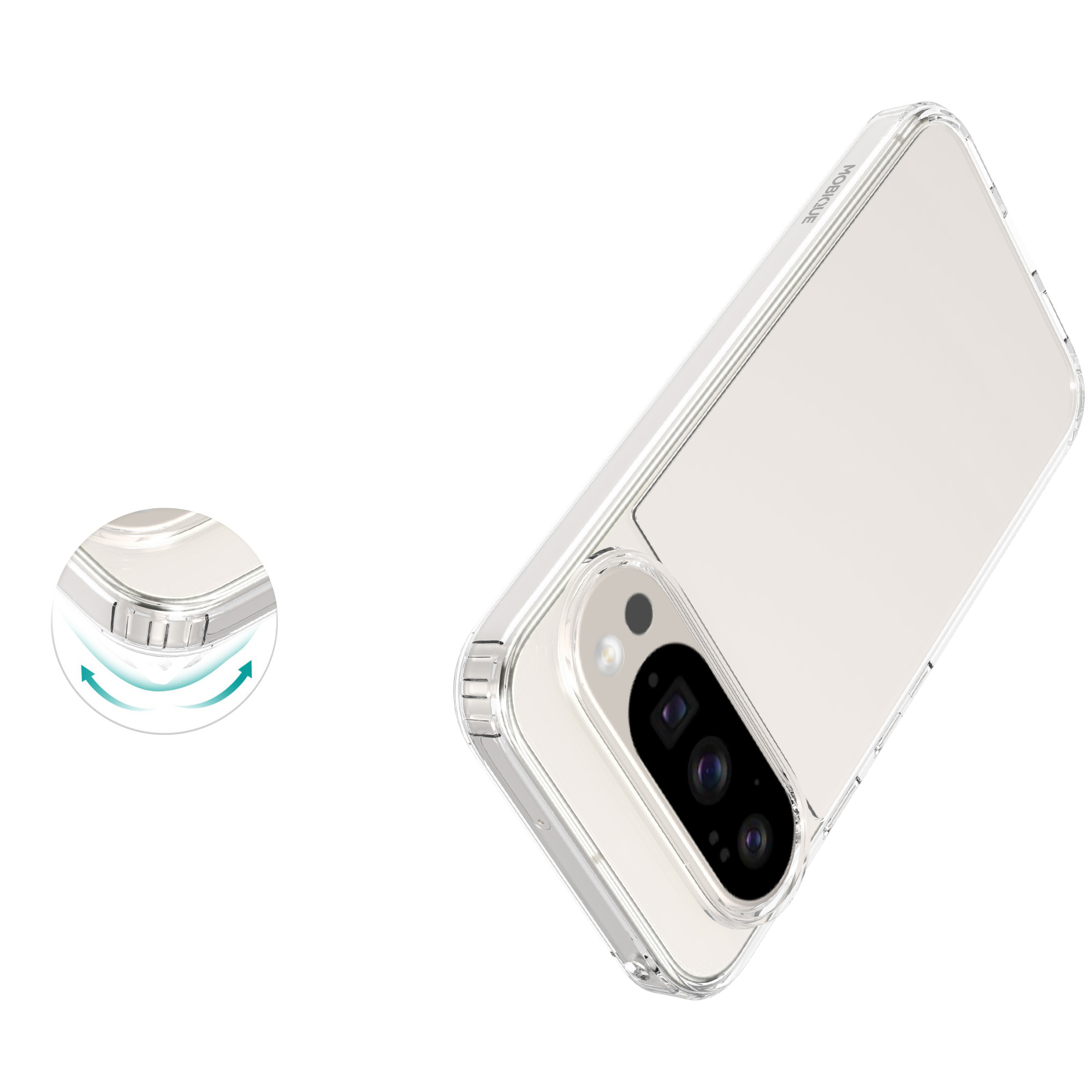 Hybridskal Google Pixel 11 Genomskinlig