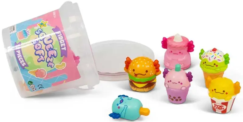 Bøtte med squishy sn-axolotler, 12-Pack